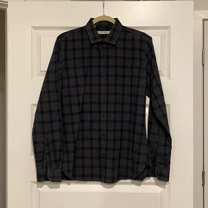 Pure Navy Men’s Gray/Navy Button-down Shirt Size Medium